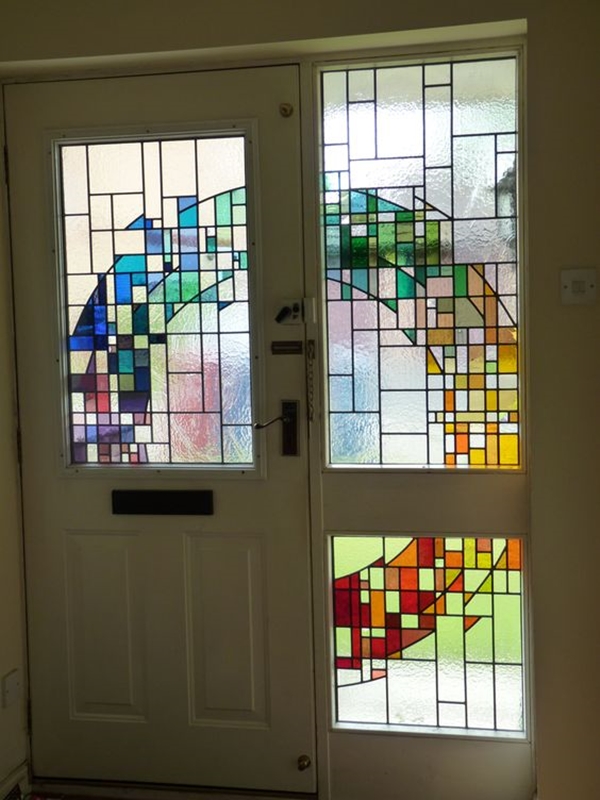 40 Main Door Glass Painting Designs