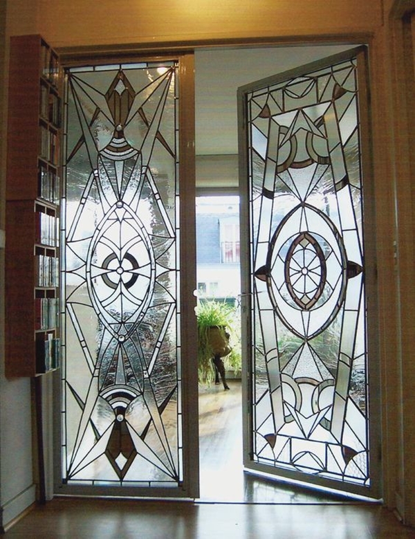 40 Main Door Glass Painting Designs