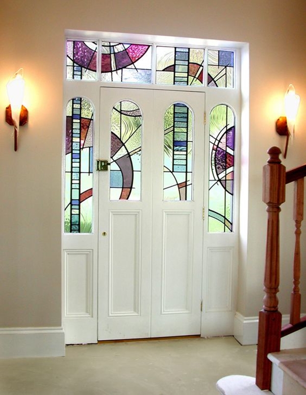 40 Main Door Glass Painting Designs