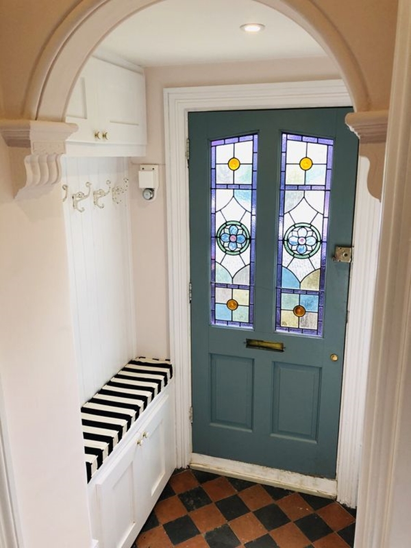 40 Main Door Glass Painting Designs