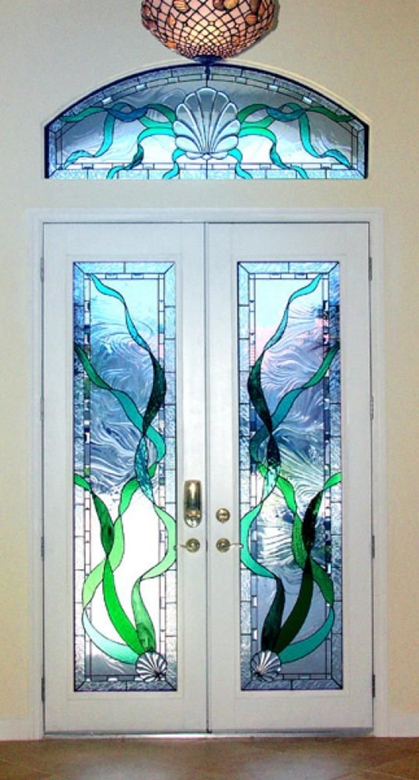 40 Main Door Glass Painting Designs