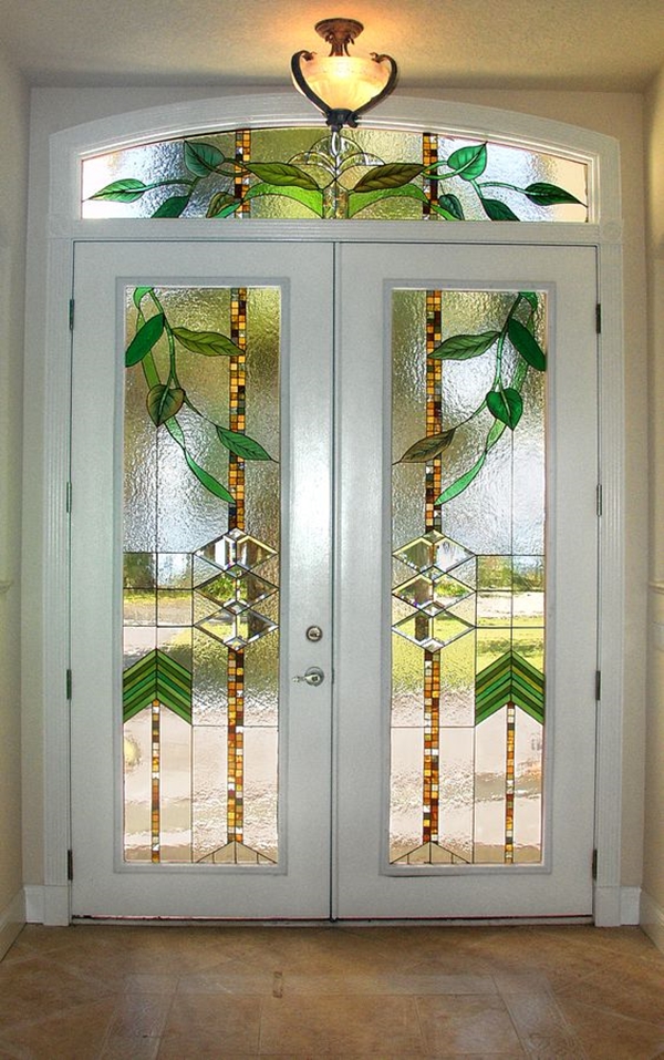 40 Main Door Glass Painting Designs