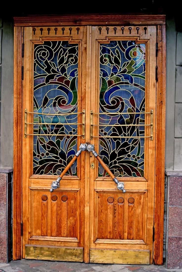 40 Main Door Glass Painting Designs