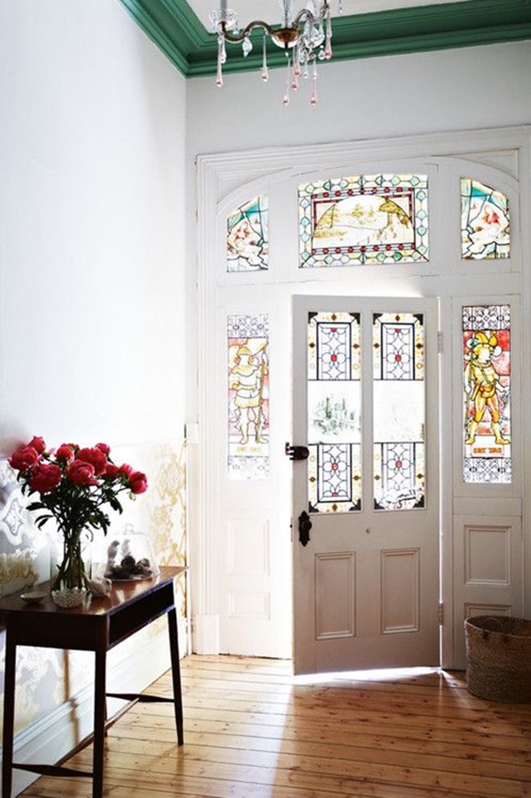 40 Main Door Glass Painting Designs