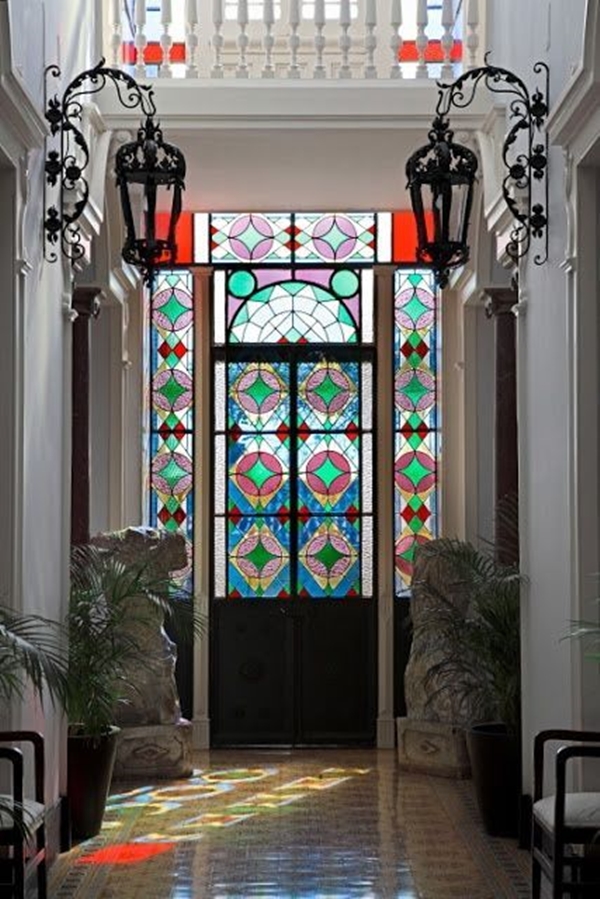 40 Main Door Glass Painting Designs