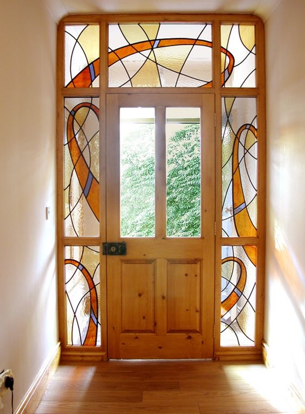 40 Main Door Glass Painting Designs