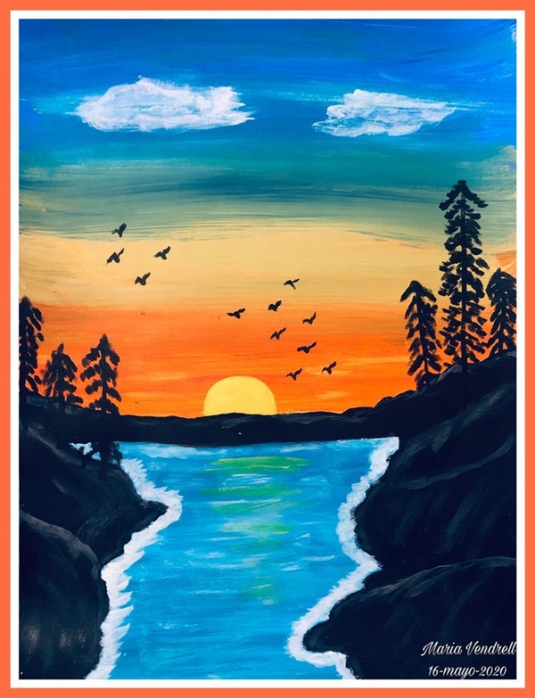  Beautiful Sunset Acrylic Painting Ideas For Beginners