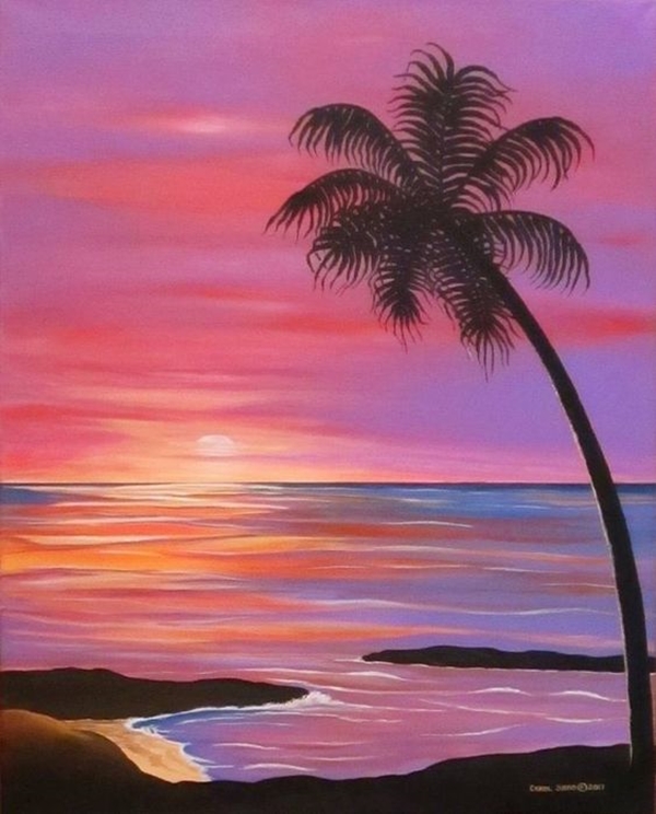  Beautiful Sunset Acrylic Painting Ideas For Beginners