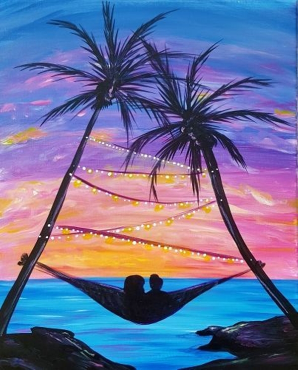 Beautiful Sunset Acrylic Painting Ideas For Beginners