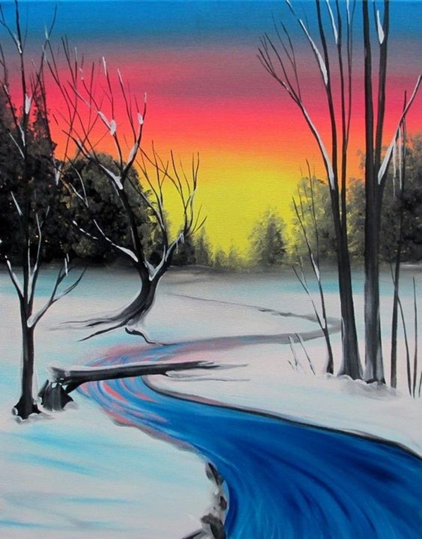 Beautiful Sunset Acrylic Painting Ideas For Beginners