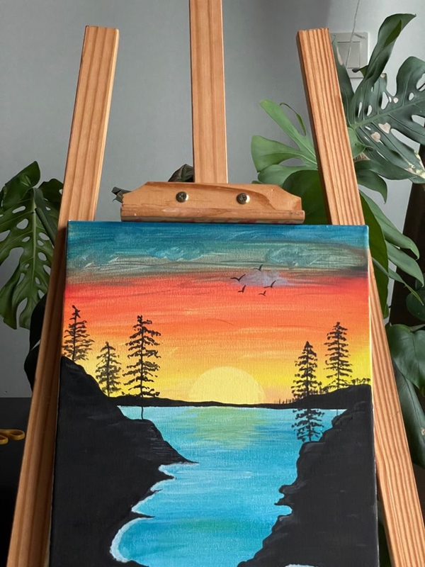 Beautiful Sunset Acrylic Painting Ideas For Beginners