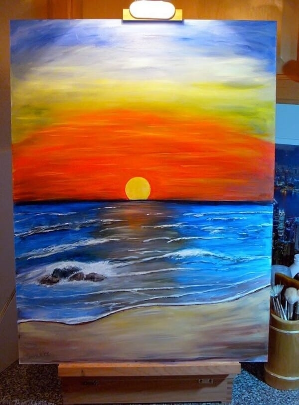 Beautiful Sunset Acrylic Painting Ideas For Beginners