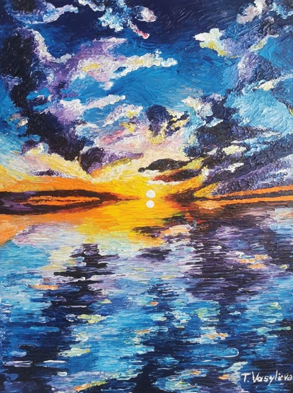 Beautiful Sunset Acrylic Painting Ideas For Beginners