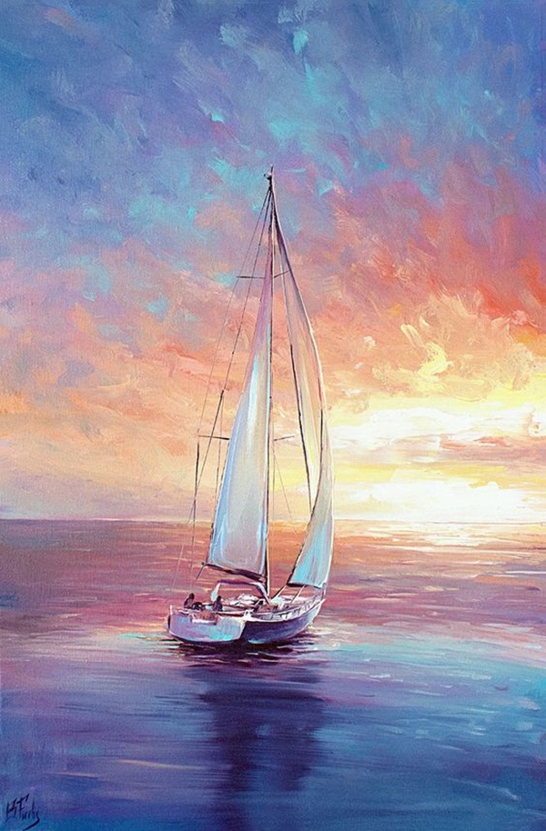  Beautiful Sunset Acrylic Painting Ideas For Beginners