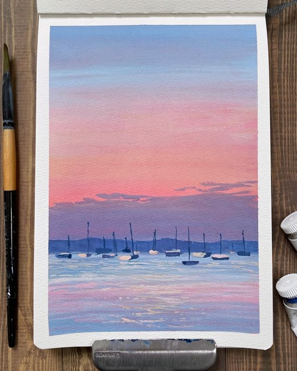 Beautiful Sunset Acrylic Painting Ideas For Beginners