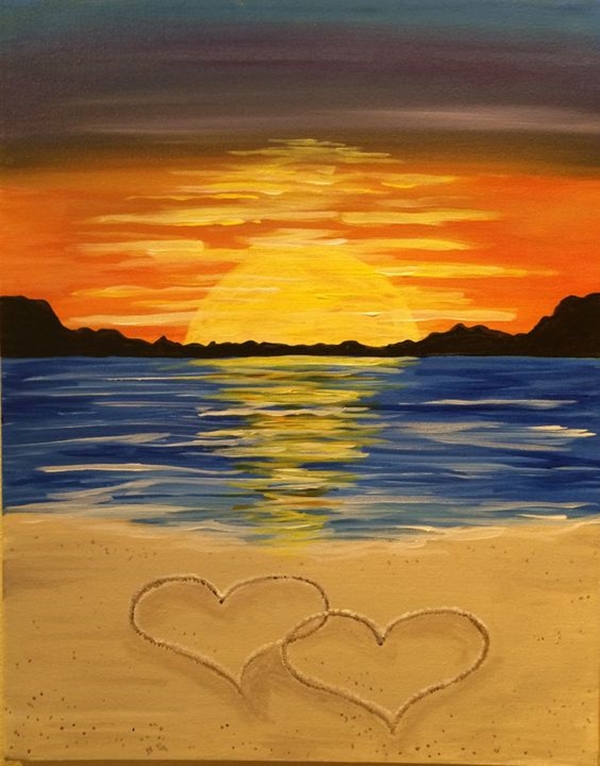 Beautiful Sunset Acrylic Painting Ideas For Beginners