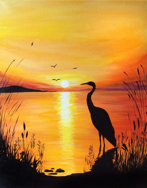  Beautiful Sunset Acrylic Painting Ideas For Beginners