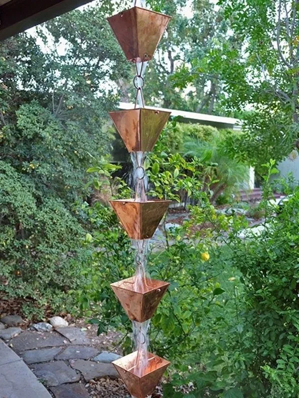30 Decorative Rain Chain Ideas for Outdoors 12