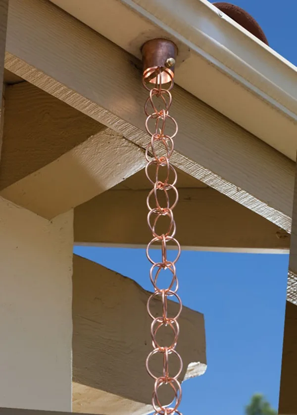30 Decorative Rain Chain Ideas for Outdoors 5