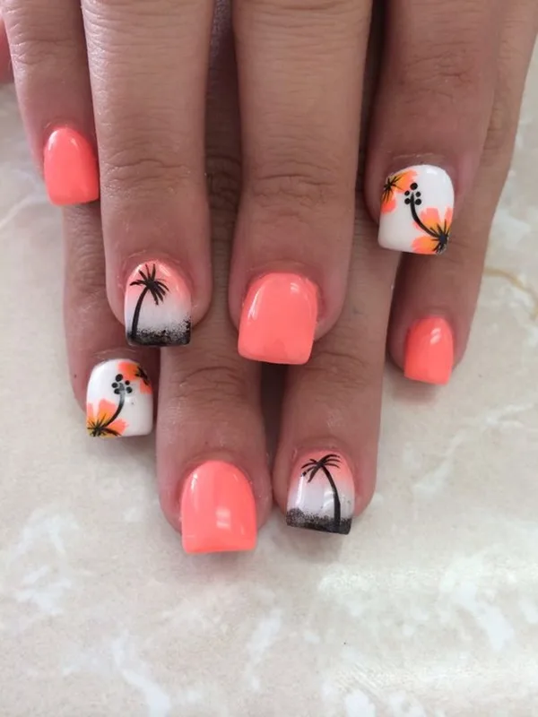 30 Uniquely Beautiful Tree Nail Art Ideas 27