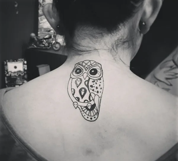 35 Most Attractive Ideas about Back Neck Tattoos for Woman 35