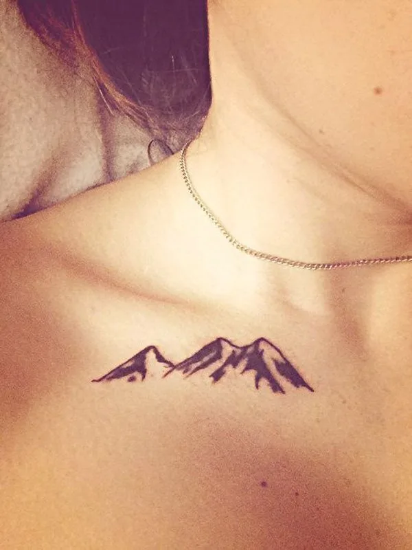 40 Cute Mountain Tattoo Designs 18