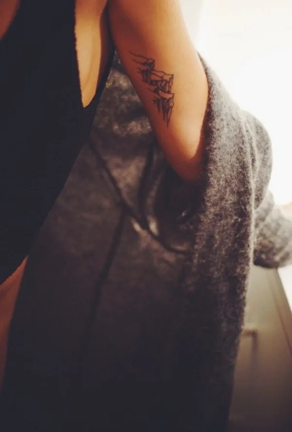 40 Cute Mountain Tattoo Designs 27