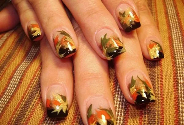 40 Easy and Attractive Fall Nail Art Ideas 23