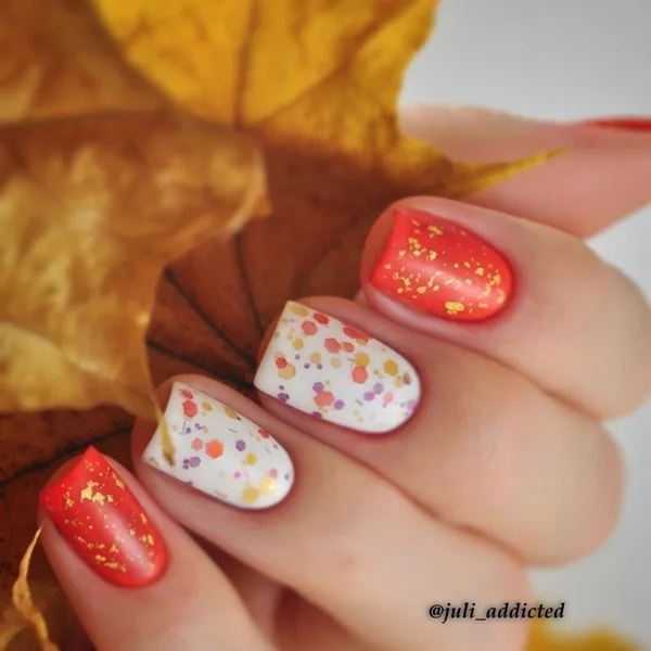 40 Easy and Attractive Fall Nail Art Ideas 28