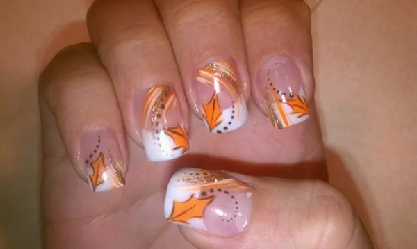 40 Easy and Attractive Fall Nail Art Ideas 32