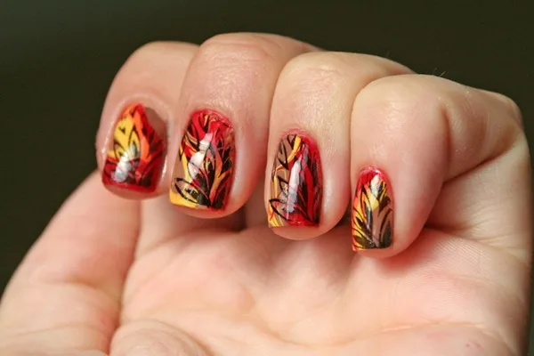 40 Easy and Attractive Fall Nail Art Ideas 36
