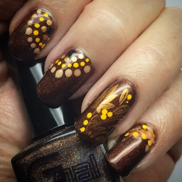 40 Easy and Attractive Fall Nail Art Ideas 40