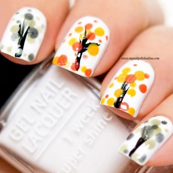 40 Easy and Attractive Fall Nail Art Ideas 8