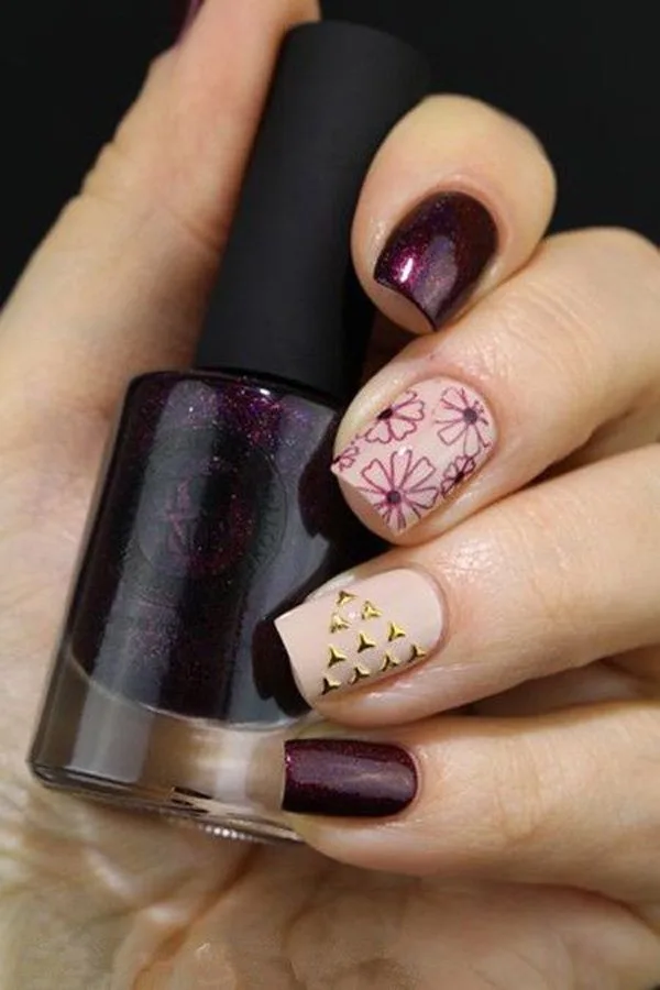 40 Easy and Attractive Fall Nail Art Ideas 9