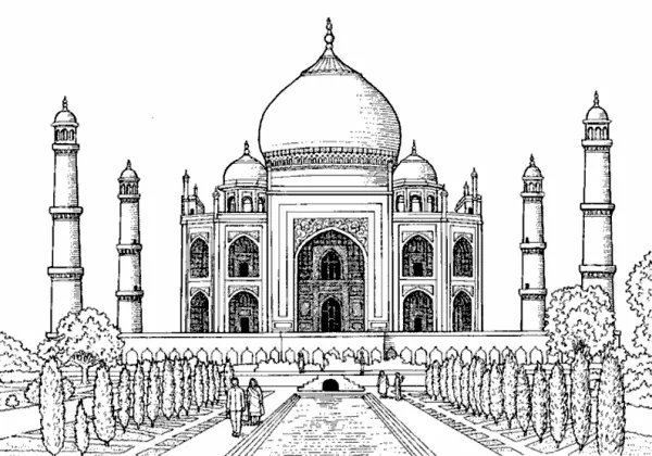 Beautiful Taj Mahal Drawings and Sketches00003
