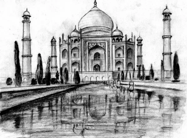 Beautiful Taj Mahal Drawings and Sketches00004