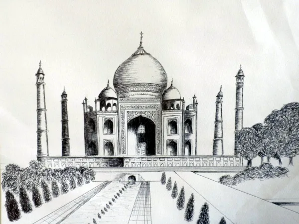 Beautiful Taj Mahal Drawings and Sketches00005