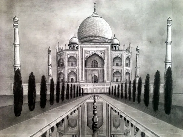 Beautiful Taj Mahal Drawings and Sketches00007