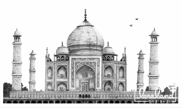 Beautiful Taj Mahal Drawings and Sketches00009
