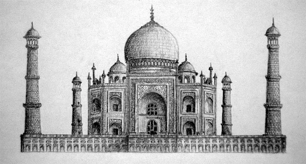 Beautiful Taj Mahal Drawings and Sketches00010