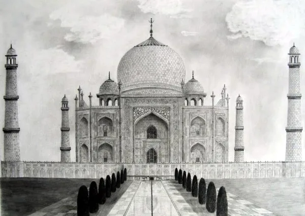 Beautiful Taj Mahal Drawings and Sketches00011