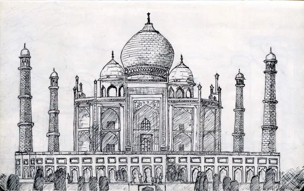Beautiful Taj Mahal Drawings and Sketches00014