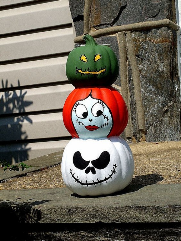 How to Paint Cute and Scary Faces on Pumpkin: 35 Pictures