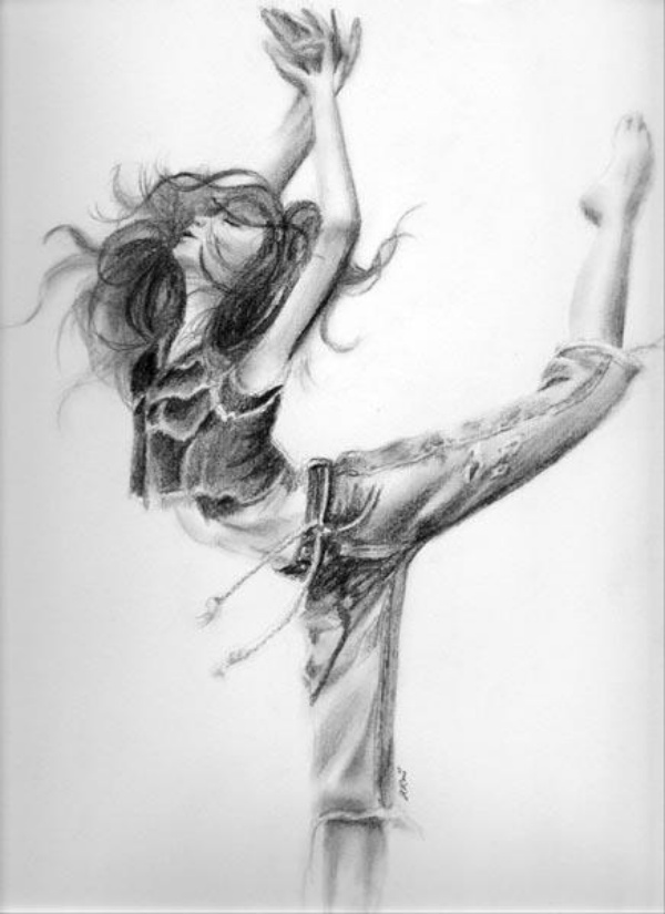 Ballet Dancer Drawing Step By Step - Ballet Drawing Dancer Easy ...