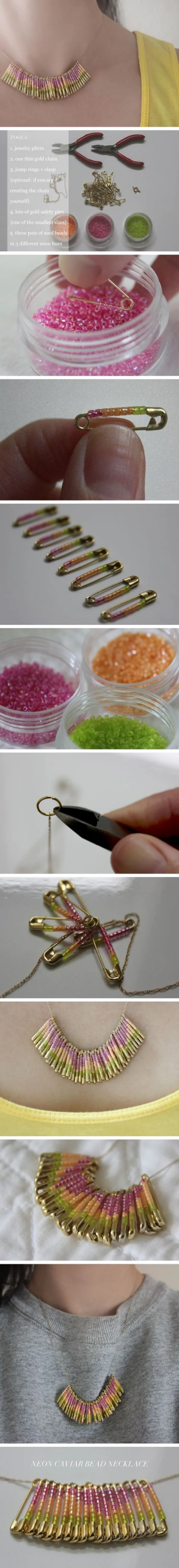 Make Your Own DIY Safety Pin Jewelry Ideas