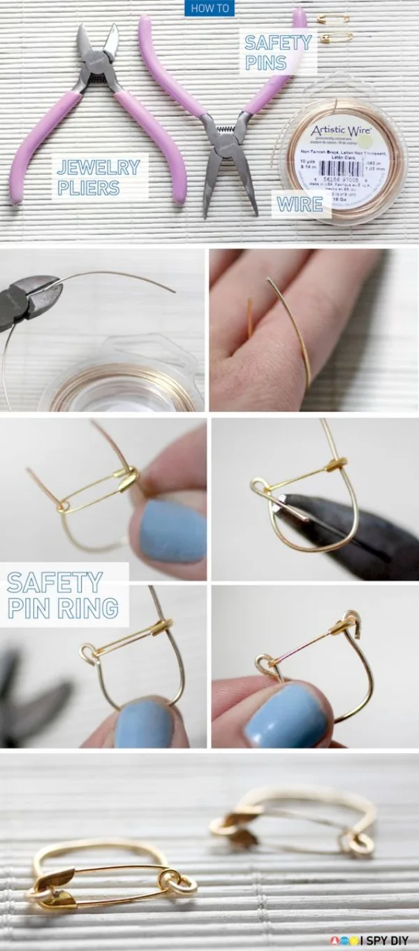 Make Your Own DIY Safety Pin Jewelry Ideas