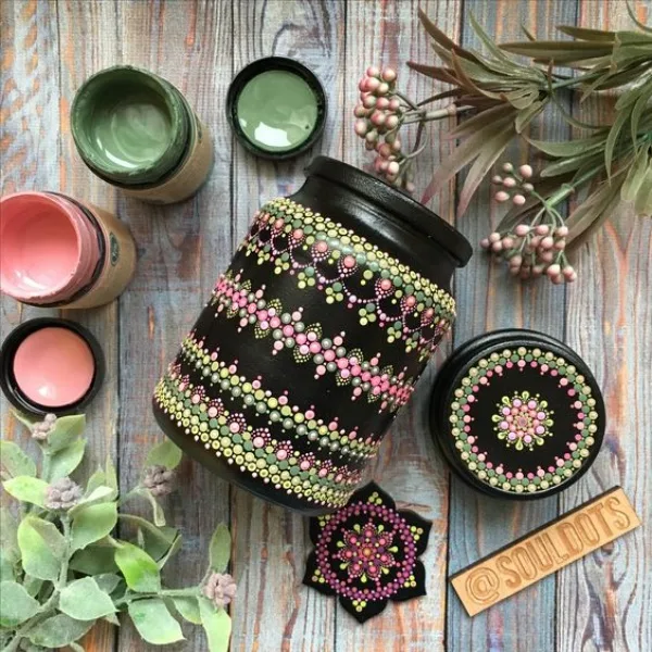 Handmade Large/Small Ceramic Dotted Pots