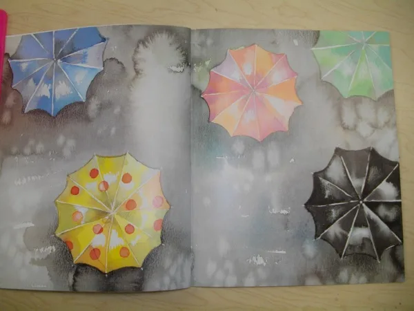 Raining Umbrella Painting Ideas width=