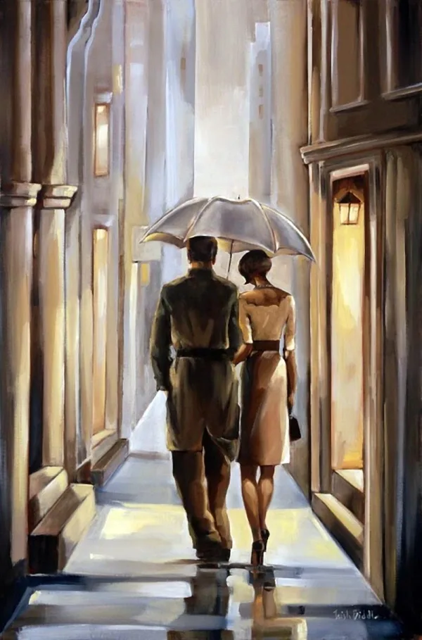 Raining Umbrella Painting Ideas width=
