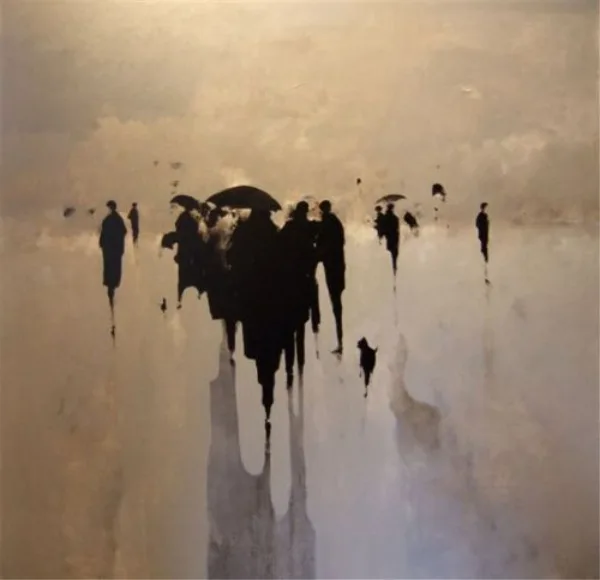 Raining Umbrella Painting Ideas width=
